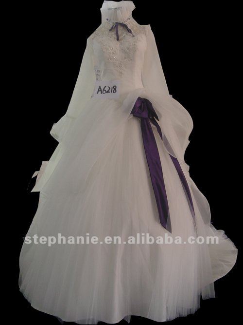 See larger image Purple and white wedding dresses