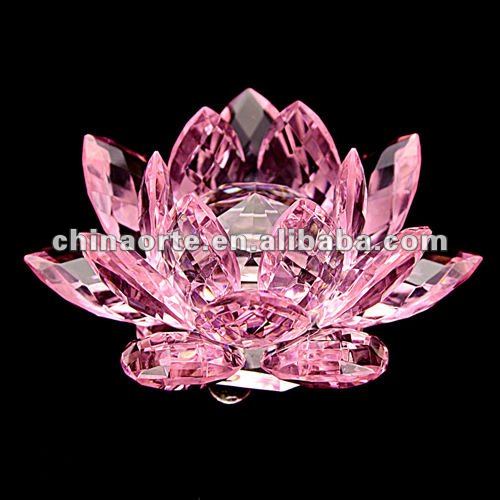 Wedding Favor Pink Crystal Lotus Table Centerpieces
