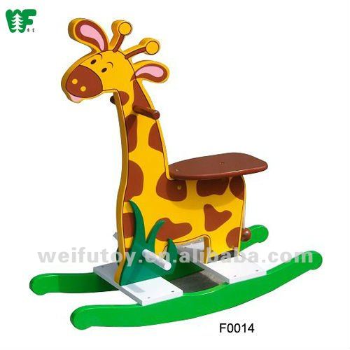 wooden rocking giraffe