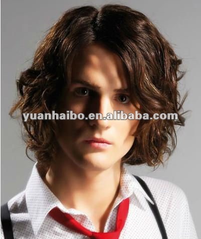 Mens Wigs Human Hair Long Indian Remy Mens Wigs Human Hair Long