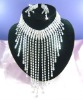 Drag Queen Crystal Necklace Earrings Set CS1144