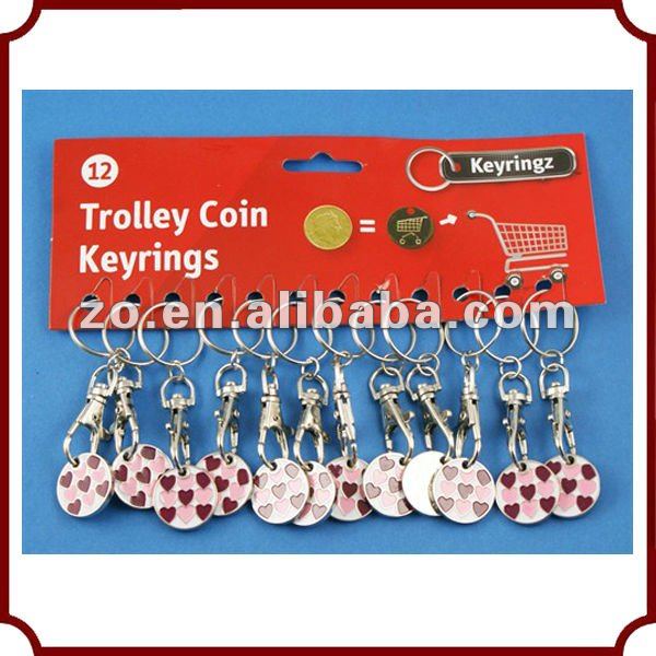 heart trolly token keyrings