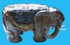 красочные застекленные слон форма керамической стула/держатель бака