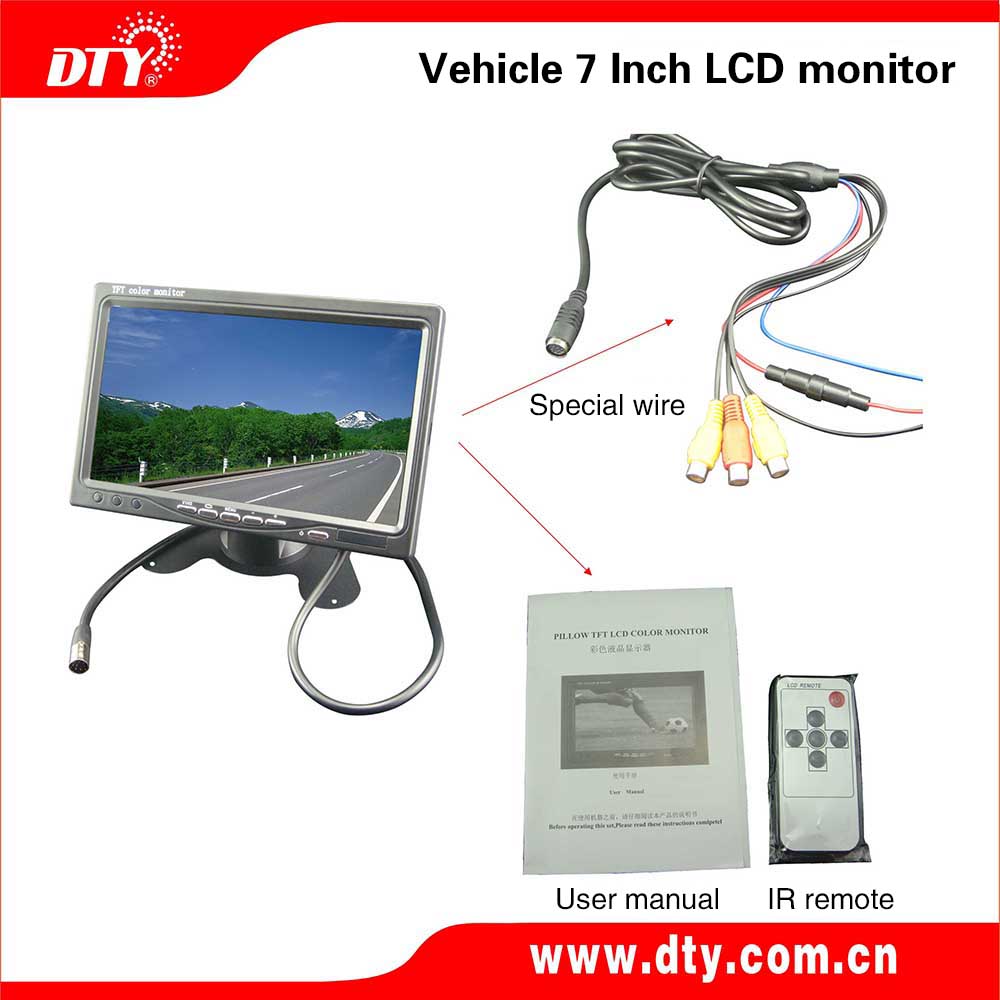 dty car lcd monitor 7 tft,7 inches tft lcd color monitor