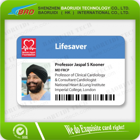 free sample sample promotional pvc employee id card