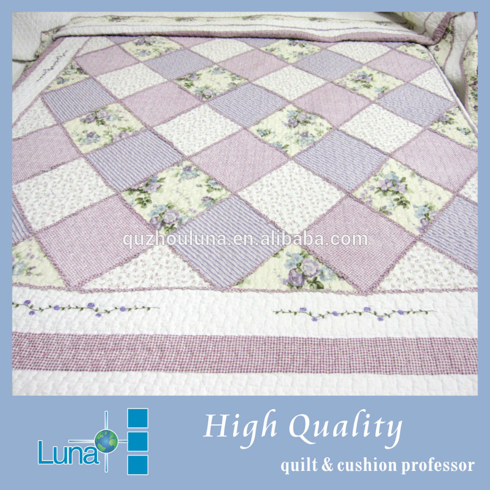 100 cotton patchwork bed quilt blanket bedspread