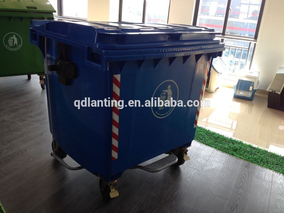 1100l sgs verified hdpe plastic garbage can