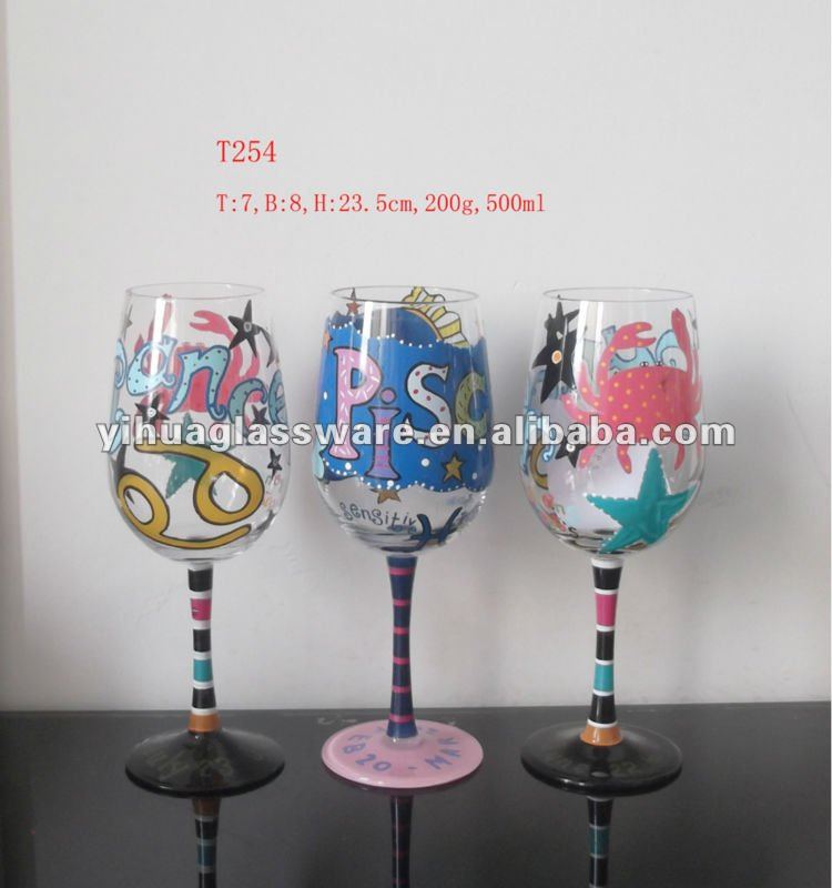 glass to wine View glass painting Wine YIHUA  how  wine Hand cup, Product cup, glass  painting