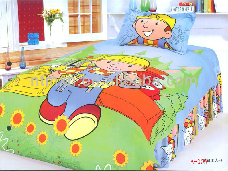 Green Cartoon Kids Twin Size Bedding Sheet Comforter Set Twin 2pc ...