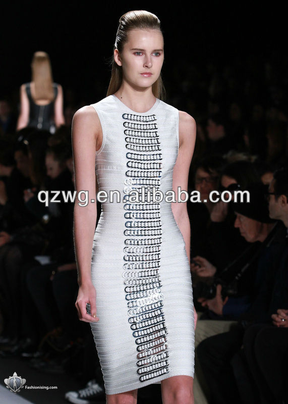 ... Dress  hot sale name brand design sleeveless white celebrity dress