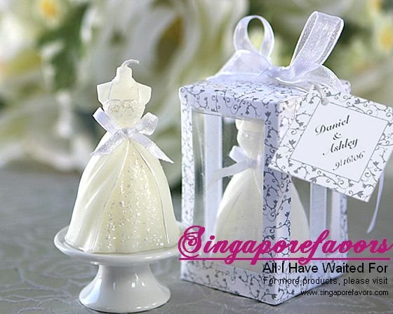 Candle Wedding Favors Classical Wedding Gown Candle
