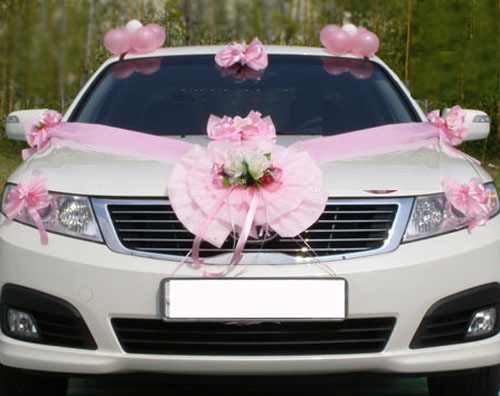 Wedding Car Decorations Ribbons Balloons 3 Colors DIY