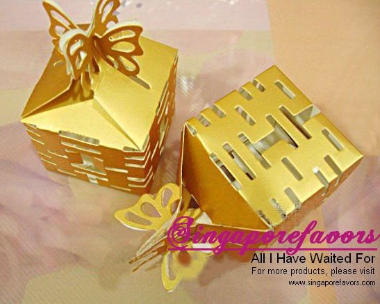 Wedding Gift Box Golden Double Happiness Favor Box