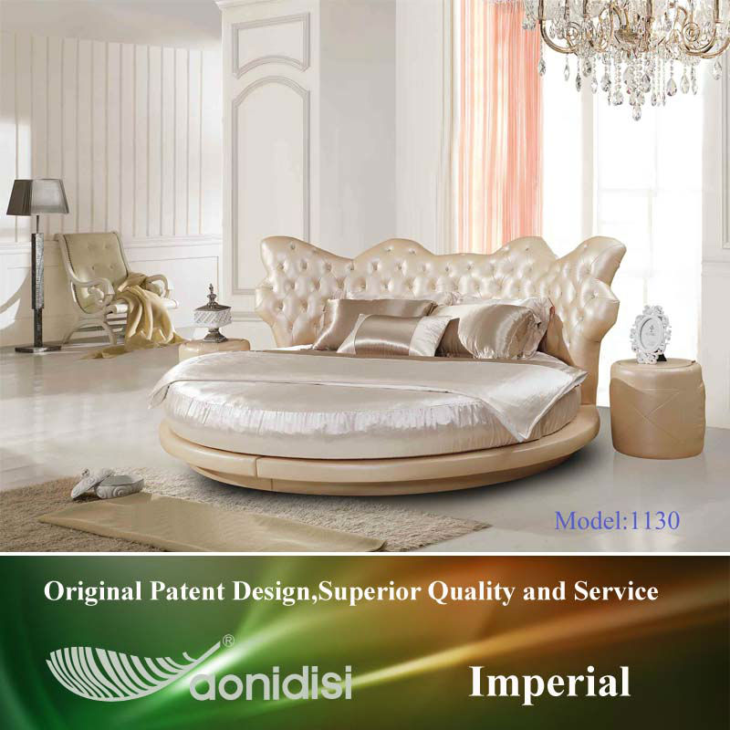 furniture luxury round bed frame 1130, View Italian style luxury round ...