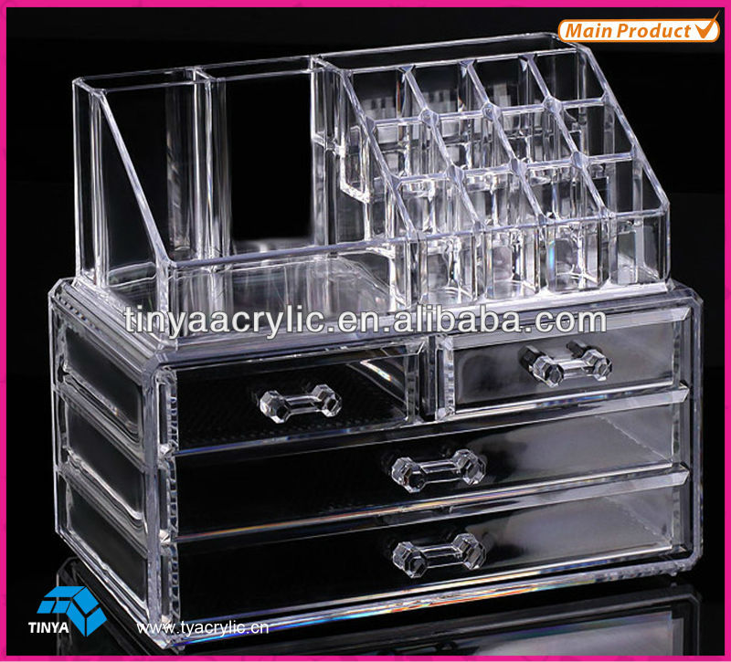 Acrylic Makeup Organizer Clear Case Luxury Crystal Storage Buy