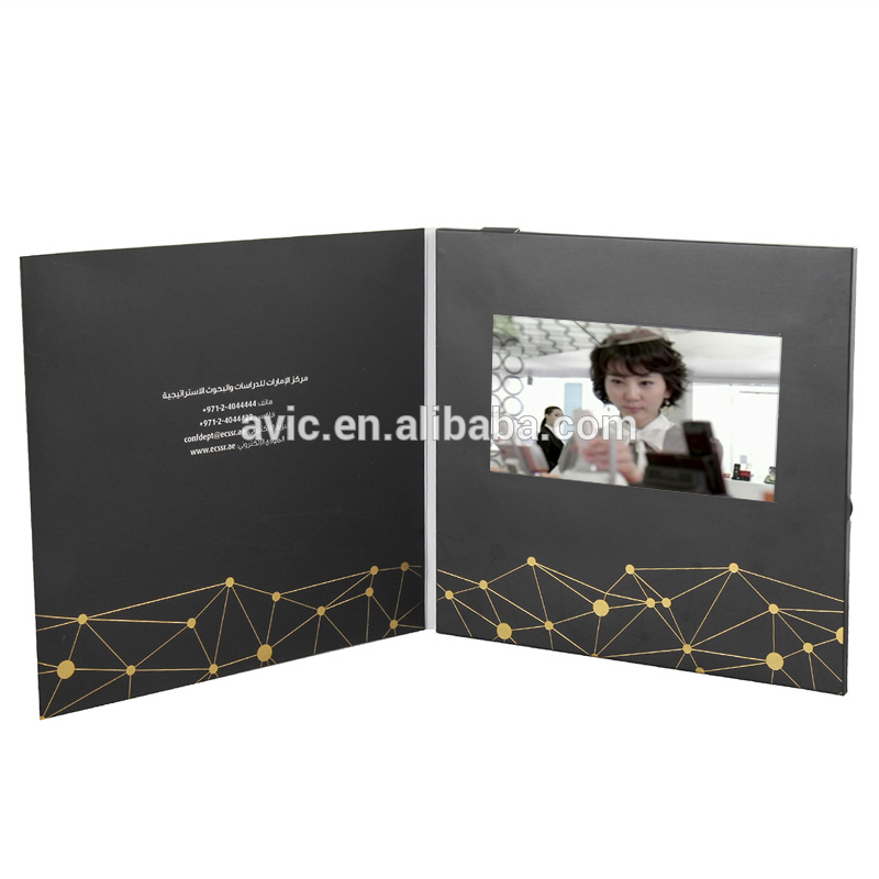 Top quality latest 7 inch video brochures with 2GB memory USB for advertise