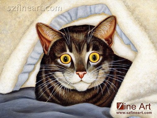 Hermosa pintura al óleo abstracta pintura al óleo animal de gato ... Hermosa pintura al óleo abstracta pintura al óleo animal de gato ...