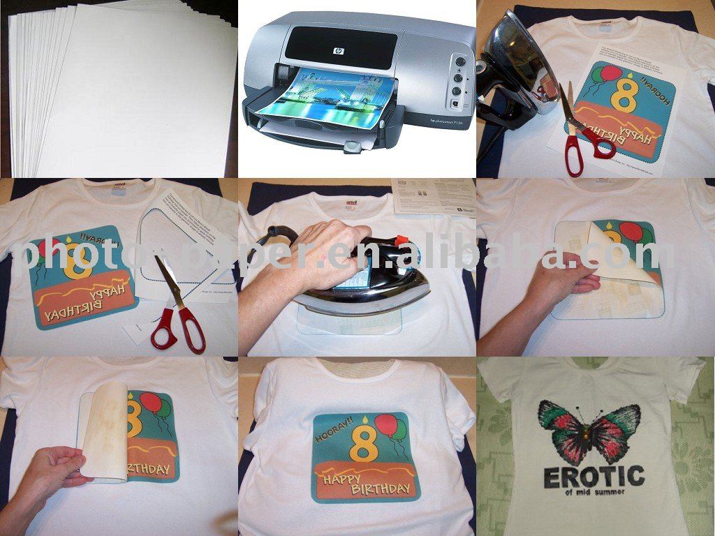 using dark transfer paper on white shirt