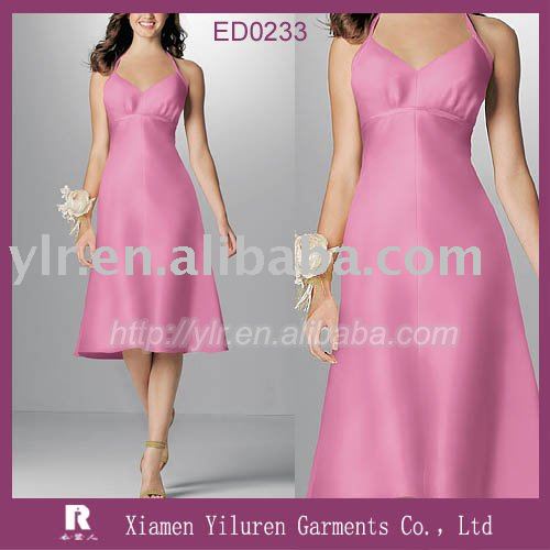See larger image Elegant Vintage Pink Wedding Bridesmaid DressED0233