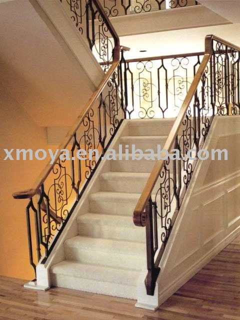 Madera barandilla pasamanos de la escalera interior-Barandillas y ... Madera barandilla pasamanos de la escalera interior-Barandillas y ...