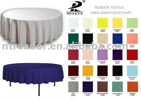 round polyester table cloth for weddings