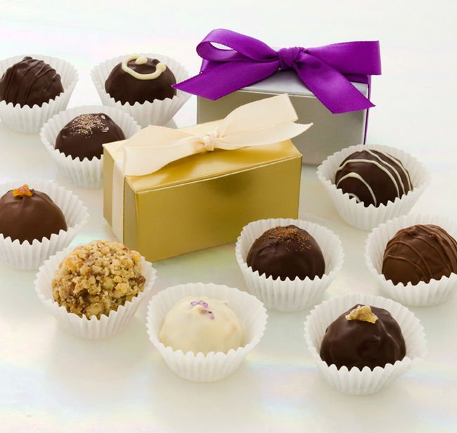 Chocolate Wedding Favors Truffle Boxes Double 400
