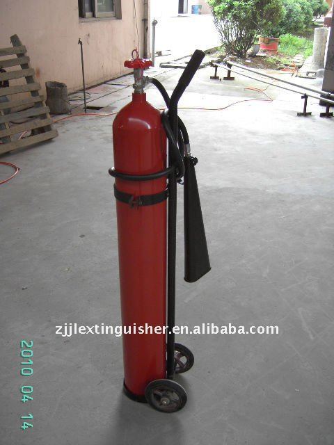 C02 Fire Extinguisher. trolley cart CO2 fire