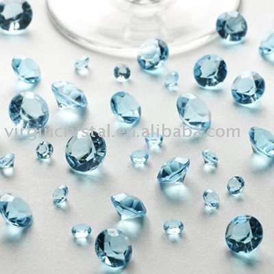 Baby Blue Acrylic Diamond Table Decorations Wedding Favors