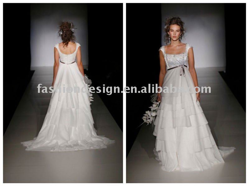 YF010 2011 Unique short sleeve bridal gowns wedding dress