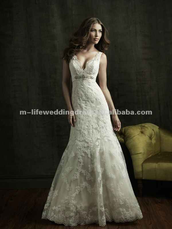 LLN1014 designer full lace back open bridal wedding dresses Report 