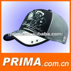 Cartoon kids cap with reflective print logo