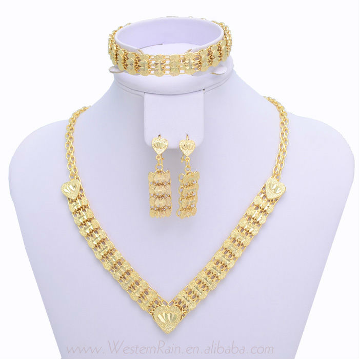 ... plate Jewelry set > heart-shaped fashion dubai gold jewelry fashion