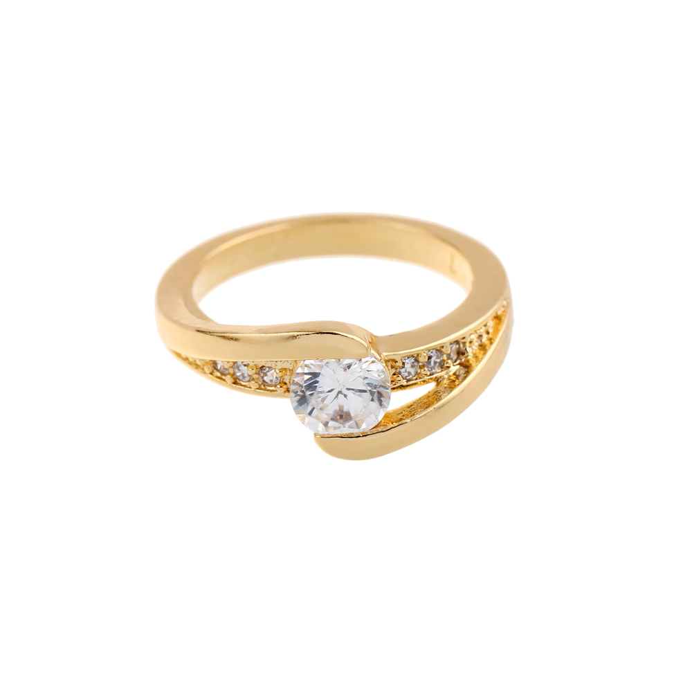 ... de cristal brillante anillo de oro personalizado de la boda anillo
