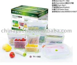 Airtight Plastic food container set with pump
