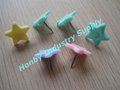 estrella de la moda de dibujo de la cabeza del pulgar tack para suministros de oficina