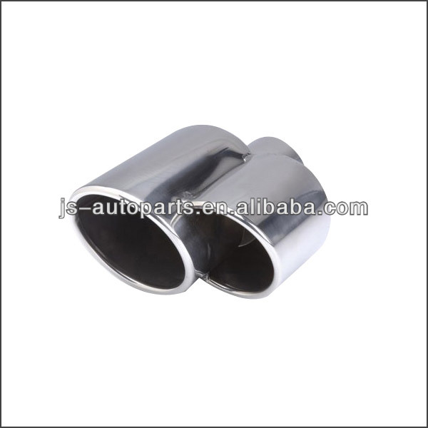 stainless oval slash cut tailpipe r h side right hand trim for