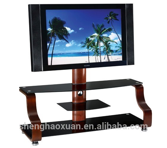 Simple Design Corner Shelf TV Stand Plasma TV Glass Table 