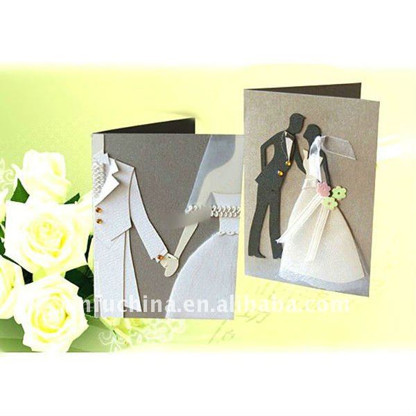 3D Handmade Wedding Invitations with A Happy Couple