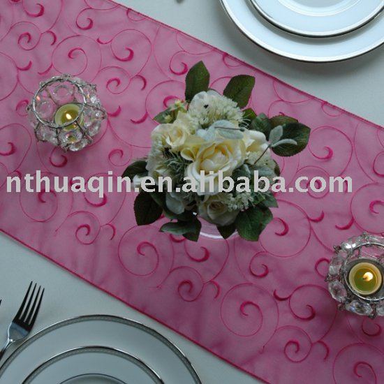 table runner and runner runner organza table  Jacquard round on for round table table table