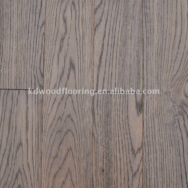 UV lacquer grey brushed white oak flooring