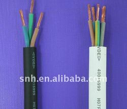 H07BN-F/Flexible cable with high temperature resistance, insulation and outer sheath in synthetic elastomer