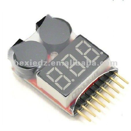 > New products > 1-8S Lipo Battery Tester Low Voltage Buzzer Alarm