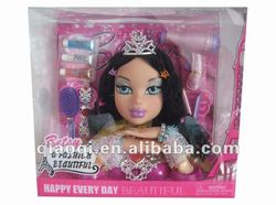 36 inch beautiful big doll head make up toys
