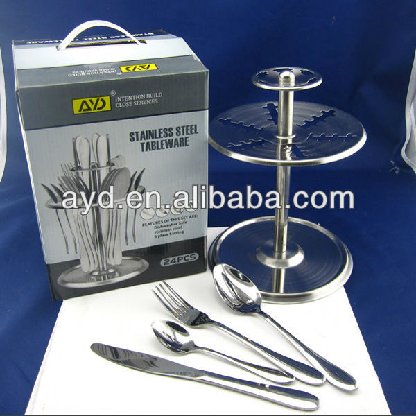 cutlery with hanging stand, View stainless steel cutlery, ayd ...