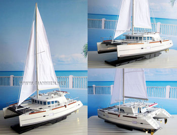 Boat Gift - Sailing Yacht - Buy Lagoon 440 Catamaran Wooden Model ...