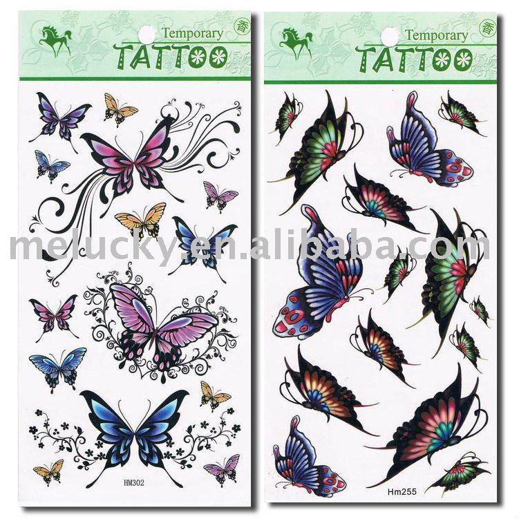 See larger image: 20 Butterfly body tattoo sticker for gir body 