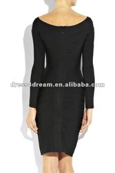 Tight Black Dress on Tight Black Long Sleeve Bandage Dress With Spandes Rayon Legerity