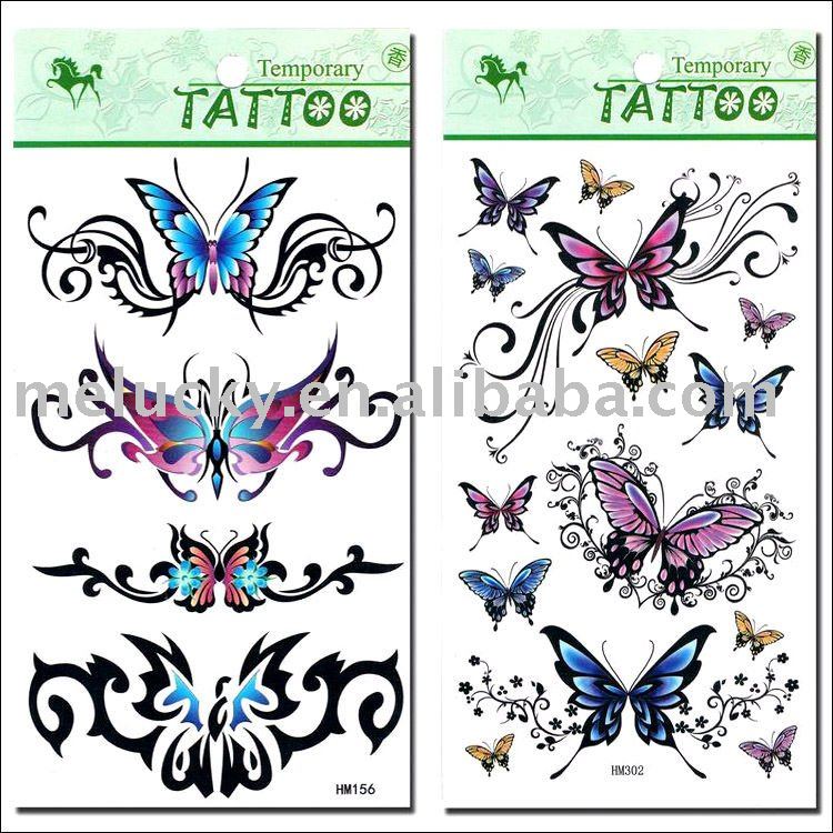 See larger image: 4 pcs big butterfly Temporary tattoo sticker---ML-TS-A013