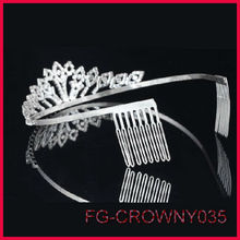 NEW-Crystal Rhinestone custom design wholesale pageant tiara and crown