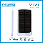 CE RoHS 3700mah solar battery charger with 4LED indicators for iphone4/5 samsung blackberry HTC and other smartphones etc